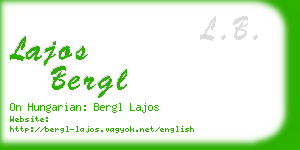 lajos bergl business card